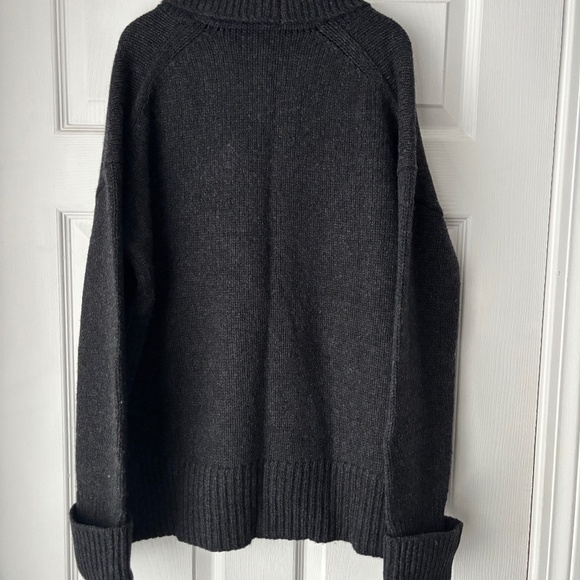 Banana Republic Maite Wool-Blend Cardigan, Dark Charcoal, Size S, NWT - Picture 4 of 8